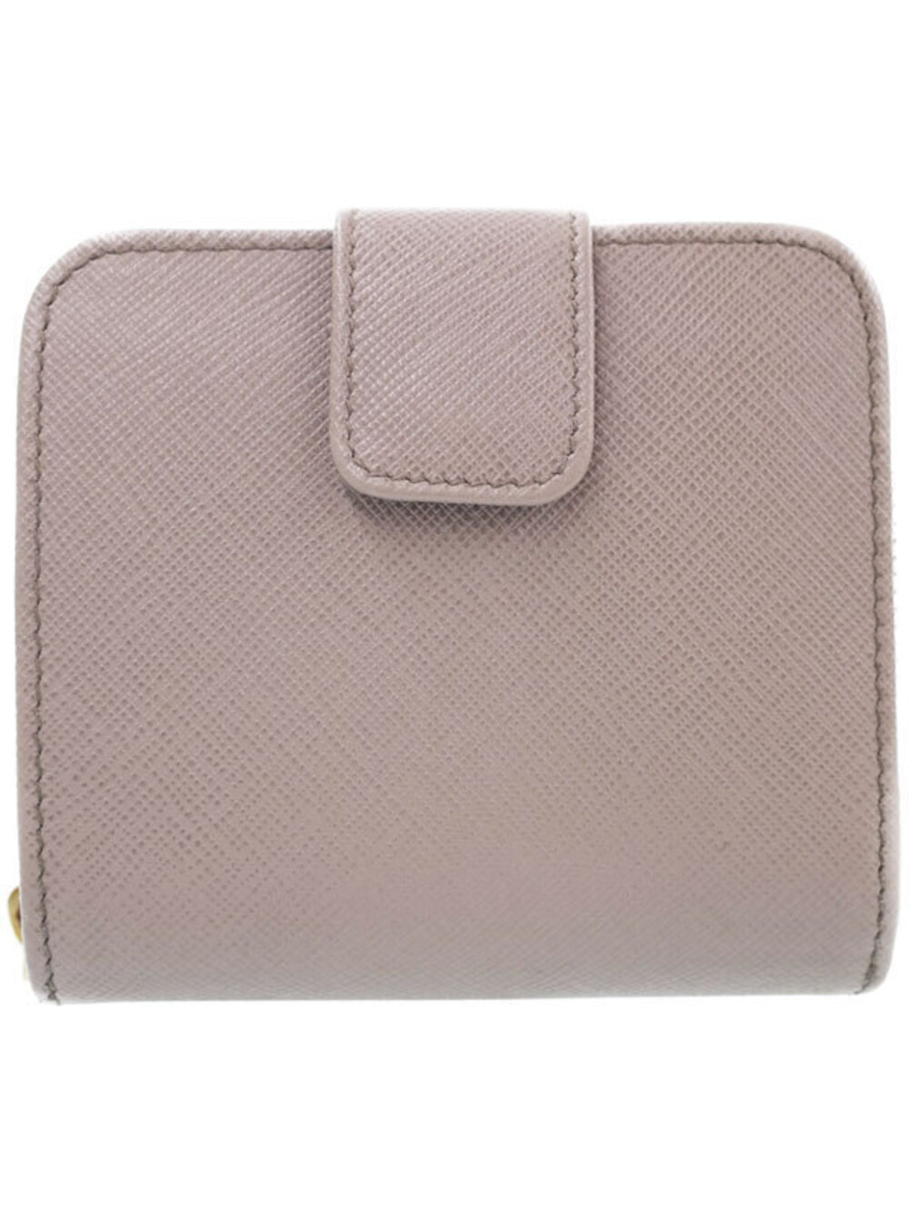 Prada Leather fold Bi Short Wallet Black